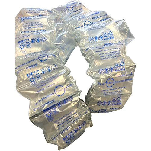 Bubblefast! Brand Pre-Filled Cushioning Air Pillows 4'' x 8'', Clear, from Storopack, Pack of 175