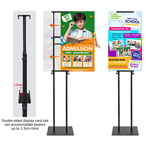 Poster Holder for Display, Adjustable Pedestal Sign Stand Up to 78 Inches
