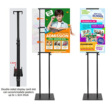Poster Holder for Display, Adjustable Pedestal Sign Stand Up to 78 Inches