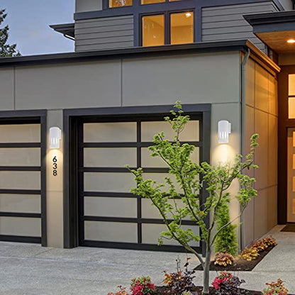 Dusk to Dawn Exterior Light Fixture, Waterproof Outdoor Lighting - color: Cylinder (White B - Dusk to Dawn )