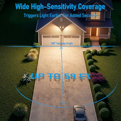 LEONLITE Motion Sensor Security Lights Dusk to Dawn IP65 3000K Bronze - color: Bronze (3000K)