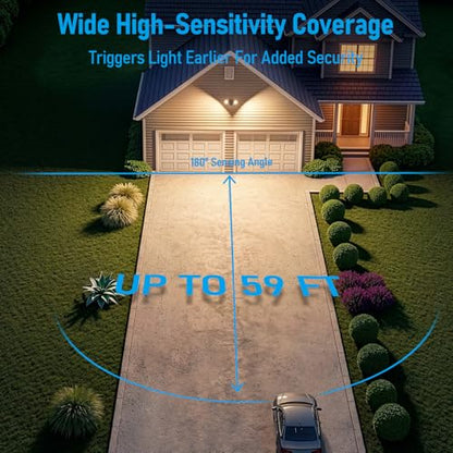 LEONLITE Motion Sensor Security Lights Dusk to Dawn IP65 3000K Bronze - color: Bronze (3000K)
