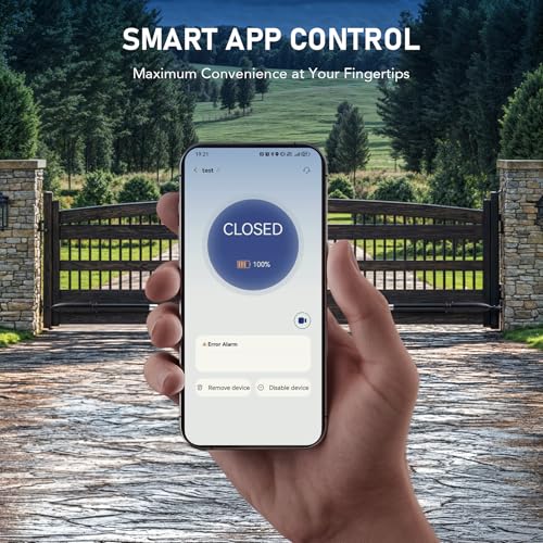 CO-Z Smart Gate Opener Kit, App Compatible Dual Swing Gate Opener for Doors up to 660lb*2, Automatic Electric Gate Opening System with Remote Controls & Release Keys for Driveway Home - style: Dual 660lb*2 with APP