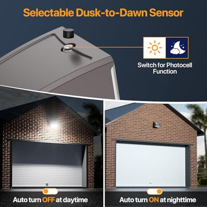 Adjustable LED Wall Pack Lights: Selectable 30W/40W/60W 5000K - size: 60W/40W/30W*4pack