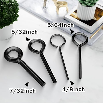 1/8 inch Hex Dogging Key, Black, 12 Pcs - color: Black, size: 1/8