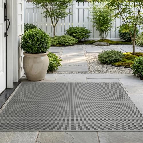 Welcome Door Mat Outside Non-Slip Durable Waterproof Grey 31"x47" - color: Grey-c, size: 31''x47''