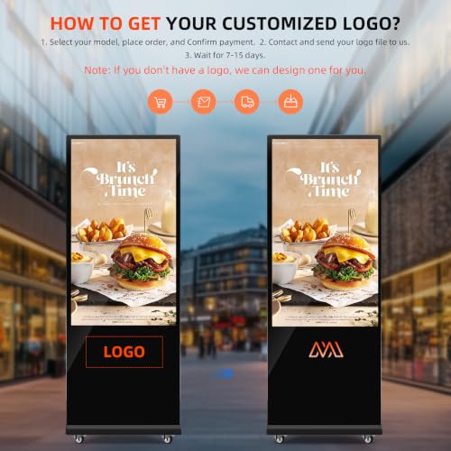Non-Touch Digital Signage Display, 55 Inch Digital Display Board with HDMI Input, USB Plug-and-Play, Split Screen, Scheduled Power On/Off for Retail, Mall, Front Desk, Advertising - size: 55inch