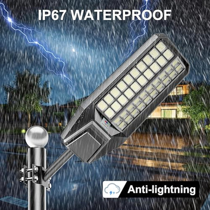 loyoele 900000LM 10000W Solar Street Lights Outdoor – LED Solar Light with Motion Detection, Dusk to Dawn, Weatherproof, Ideal for Security Lighting in Driveways and Parking Lots (2 Pack) - size: L-10000-2 Pack