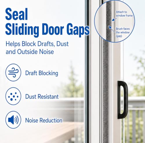 ZOMPAGO Brush Weather Stripping Door Window Seal,0.4 x 0.4 x 32.8 FT - size: 0.4 x 0.4 x 32.8 FT