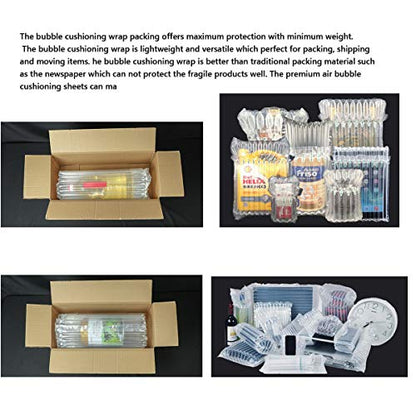 Inflatable Air Column Cushion Wrap Roll (12" x 935' Roll) Bump included- Large Bubble, Thick & Durable Protective Packaging for Moving, Shipping Fragile Items, Wine Bottle & Glassware Travel Protector - size: 12inch * 935ft