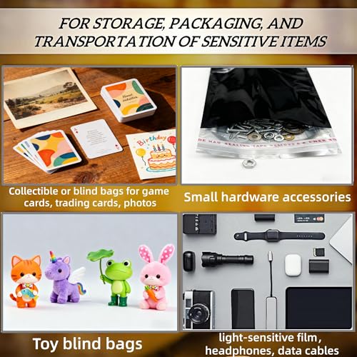 PABCK 100 Pcs Black Metallic Envelopes Cards Packaging 2.76x3.54+0.79 inch - size: 2.76x3.54+0.79 inch
