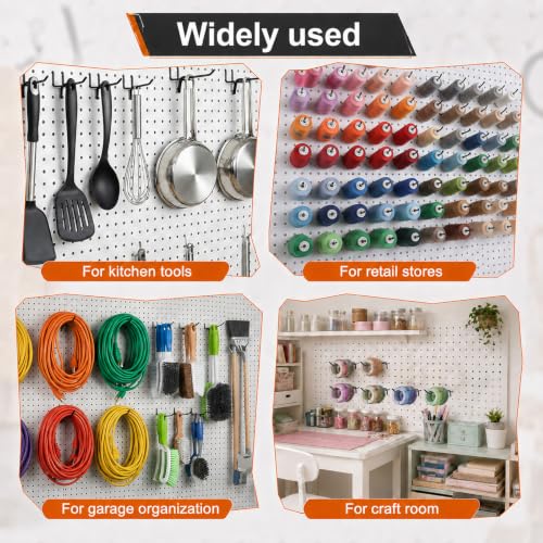 100 Pcs 6inch Peg Board Shelving Hooks, Long Black Pegboard Hooks