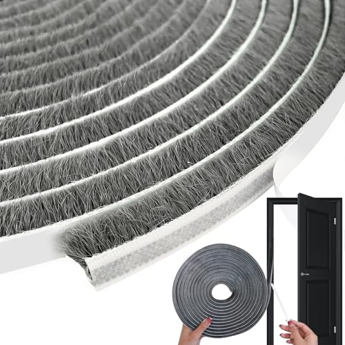 Weather Stripping Door Window Seal Strip, 32.8FT Self-Adhesive Soundproofing Weatherstrip, Draft Blocker Dustproof Strip for Sliding Windows, Doors, Cabinets (0.6" W x 0.4" H) - size: 0.6x0.35x33FT