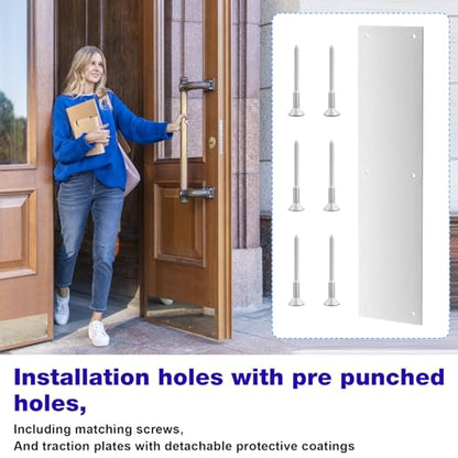 2 Pack Door Kick Plates 4x16 Decorative Door Push Plates