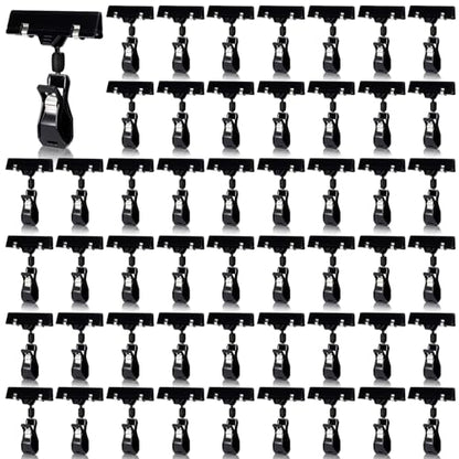 Honeydak 50 Pcs Black Sign Holder Clips Bulk for Retail Display
