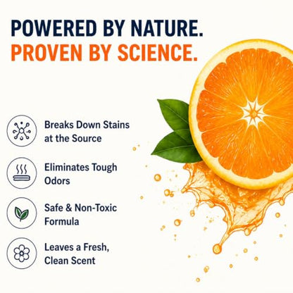Multi-Purpose Probiotic Enzyme orange Cleaner, 1/2 Gallon (64 oz.) - Pet Stain and Odor Remover - Concentrated - Professional & Home Strength Drains, Floors, Bathrooms, Toilets Trash Can, Made in USA