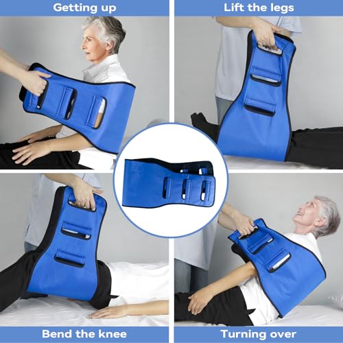 Transfer Belt Transfer Sling for Elderly, Lift Assist Gait Belt for Seniors - color: Blue-aa