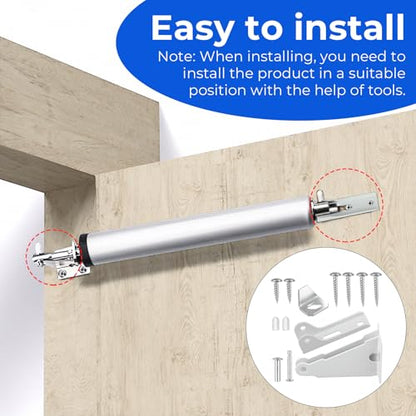 Screen Door Closer Bracket Kits, Storm Door Closer Replacement Parts, Compatible with Wright Products Screen Doors Stopper Parts with Brackets, Pins and Mounting Screws (White)