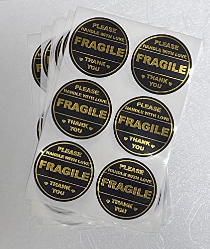 2 inch 150 PCS Fragile Handle with Love Stickers for Shipping