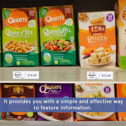 Diteje Shelf Label Strips,Adhesive Wire Label Holders with Paper Inserts