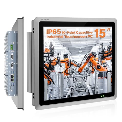 15" Fanless Industrial Panel PC, All-in-One Touchscreen Computer