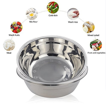 Stainless Steel Mixing Bowls, Metal Mixing Bowls Set, Set of 4