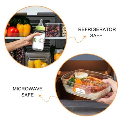 528 Pcs 1 x 2.5 Inch Baby Milk Bottle Labels Writeable, Removable Freezer Labels, 528 Food Stickers Cartoon Waterproof, Residue-Free Food Storage Label, for Kitchen, Mason Jar - color: Animalcartoon