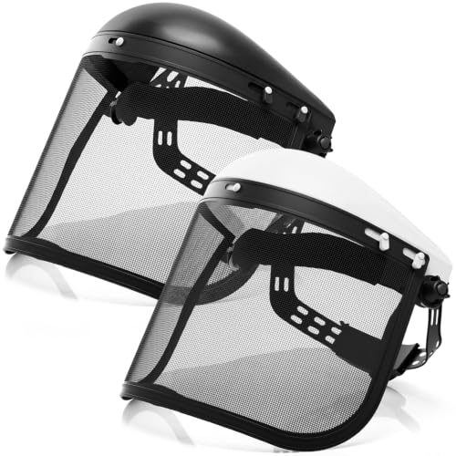 Sabary Safety Face Shield with Mesh Visor for Men, Black,White - color: Black,white