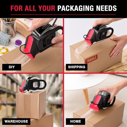 Clear Packing Tape with Dispenser (1 Roll) - Packaging - style: Dispenser + 1 PG Roll