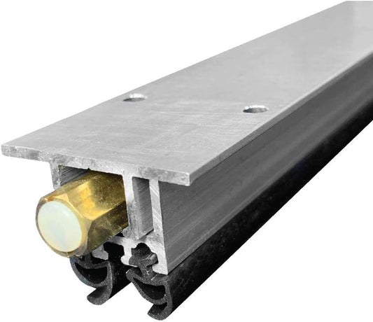 Hollow Metal Standard Concealed Automatic Door Bottom with Double Silicone Solid Rubber Extrusion (AM355AA), SMS #6 x 1/2'' Supplied, (1-3/8'' W x 3/4'' H) (48") - size: 48"
