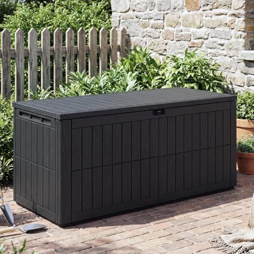 UDPATIO Deck Box - color: Black, size: 100 Gallon