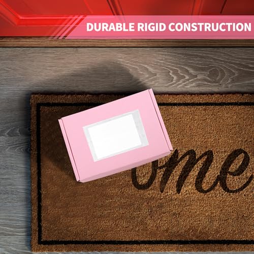 Spakon 50 Packs Shipping Boxes, Cardboard, Pink, 9 x 6 x 2.36 Inches - color: Pink, size: 9 x 6 x 2.36 Inches