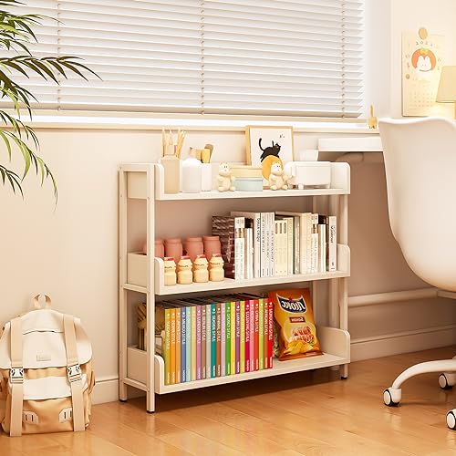 OSCHF Wide Open Shelf Bookcase, 3-Tier, Warm White - color: White, size: 3-Tier