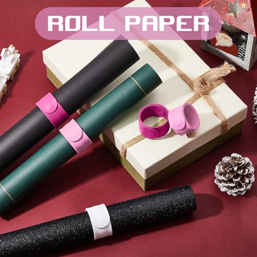 Charniol 12 Pieces Gift Wrapping Paper Roll Holder, Rose Red, Pink, White - color: Rose Red, Pink, White