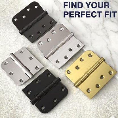 KOLET Ball Bearing Door Hinge, 4 x 4 Inches, Brushed Gold, 3 Pack - color: Gold, size: 3 Pack