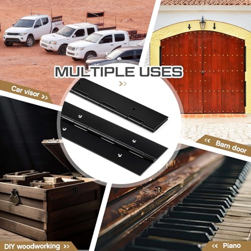 Zonon 4 Pack Heavy Duty Piano Hinge 36'' x 3 '' Width 0.060'' Thick, Black - color: Black, size: 36''