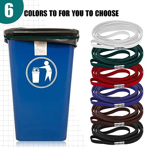 Riakrum 6 Pcs Trash Can Bands Rubber for 60-98 Gallon, With Hooks,Flat - style: Flat