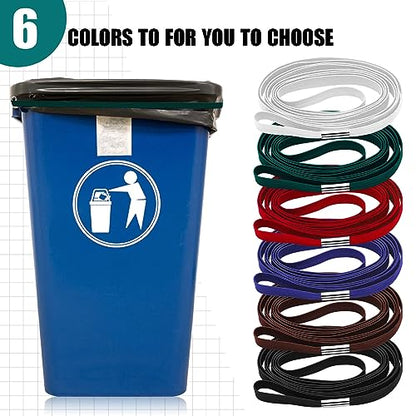 Riakrum 6 Pcs Trash Can Bands Rubber for 60-98 Gallon, With Hooks,Flat - style: Flat
