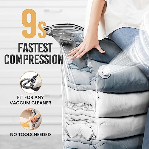 TAILI 12 Pack Vacuum Storage Bags, Jumbo Cube 31x40x15 Inch, Clear - color: Clear, size: 12 Jumbo