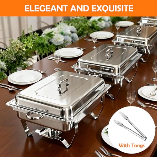 Also GO 2 Pack Stainless Steel Chafing Dish Buffet Set & 2 Serving Tongs - color: 2 Pack Full Size