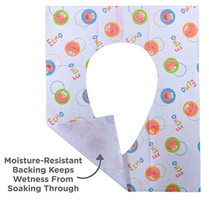 Sesame Street Potty Topper Disposable Stick-in-Place Toilet Seat Covers, 10 Count (Pack of 1)
