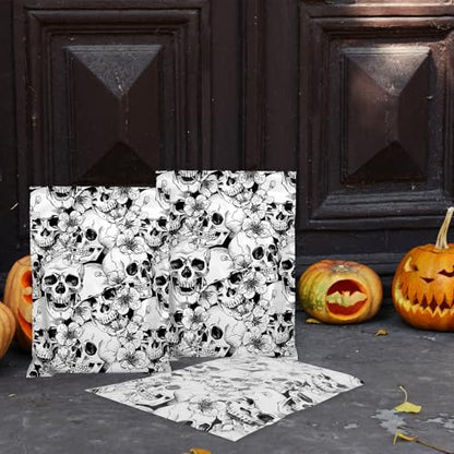 JarThenaAMCS 100Pcs Halloween Skull Poly Mailers 10 x 13 Inch Packaging Bags Self Seal Mailing Envelope Bags for Small Business Clothing Gift - style: skull