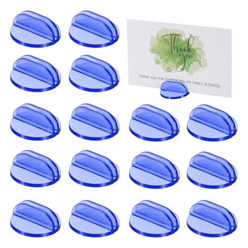 PATIKIL Mini Card Stands (2mm /0.08" Deep Blue) (25Pcs) Plastic Round Place - color: Deep Blue