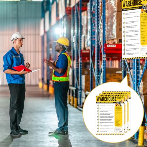3 Pcs Workplace Safety Rules Poster, Warehouse - style: Warehouse