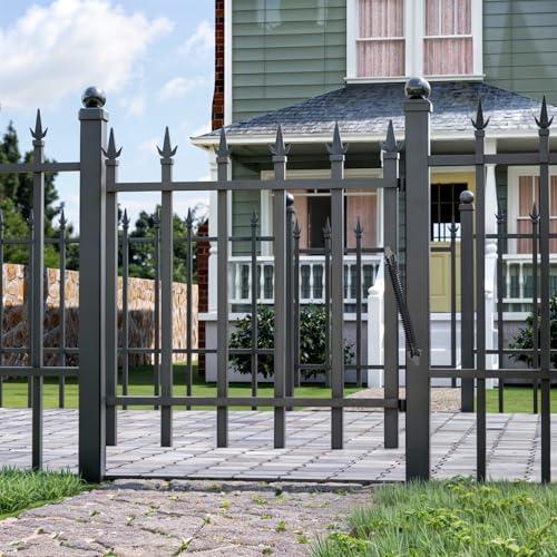 14" Gate Spring Self Closing Heavy Duty Outdoor Door Spring Automatic Gate Closer, Adjustable for Wooden and Vinyl Fence, Black,4 Pack