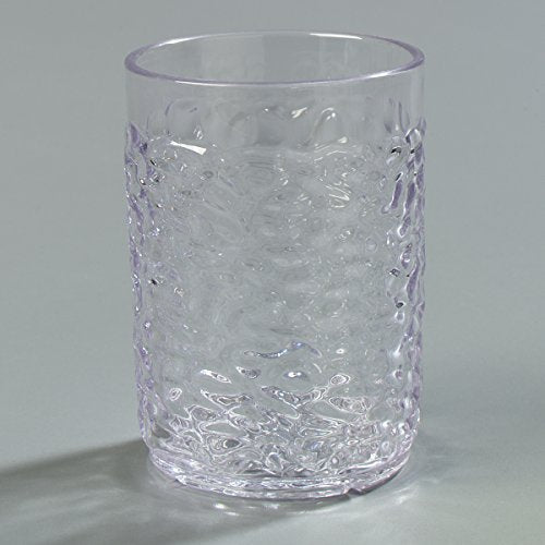 Carlisle FoodService Products Pebble Optic Pebble Tumbler Plastic Tumbler for Restaurants, Catering, Kitchens, Plastic, 5 Ounces, Clear, (Pack of 24)