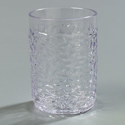 Carlisle FoodService Products Pebble Optic Pebble Tumbler Plastic Tumbler for Restaurants, Catering, Kitchens, Plastic, 5 Ounces, Clear, (Pack of 24)
