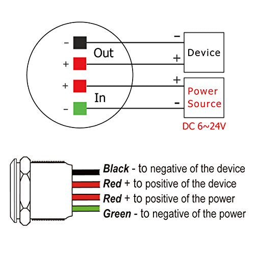 Touch Switch UT19T10 Stepless Dimming Switch, no LED, Suitable for 19mm 3/4" Mounting Hole - color: U19T1 no LED