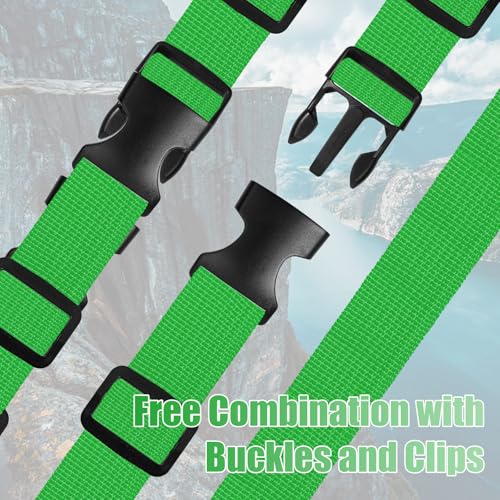 Polypropylene Webbing 1 Inch 1.5 Inch Nylon Webbing Straps Poly Strapping - color: Green, size: 1 inch x 10 yards