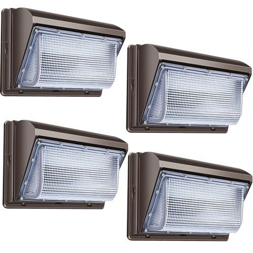 ledmo LED Wall Pack Lights Repalces 800W HPS/HID Light 4 Pack 15600LM Outdoor Commercial Lighting Fixture 120W Waterproof Wall Mount Security Lighting 5000K - size: 4 Pack Non Photocell